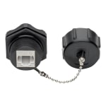 Eaton Tripp Lite Series Keystone Jack Cat6/Cat5e, RJ45, Shielded, Dust Cap, Industrial - 110 Punch Down, IP68, TAA - Modular insert - outdoor - CAT 6a - STP - RJ-45 - black - TAA Compliant