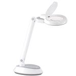 OttLite LED Magnifier Desk Lamp, 14-3/4inH, White