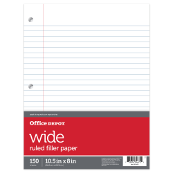 Sparco Notebook Filler Paper, Letter Size, 16 Lb, White, Ream Of 200 Sheets