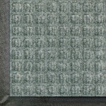 M+A Matting WaterHog Squares Classic Floor Mat, 6ft x 12ft, Medium Gray