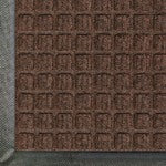 M+A Matting WaterHog Squares Classic Floor Mat, 4ft x 6ft, Dark Brown