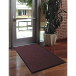 M+A Matting WaterHog Squares Classic Floor Mat, 4ft x 10ft, Bordeaux