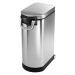 simplehuman Pet Food Can, 1,183.5 Oz, Brushed Silver