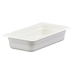 Cambro Camwear GN 1/3 Size 2in Food Pans, 2inH x 7inW x 12-3/4inD, White, Set Of 6 Pans