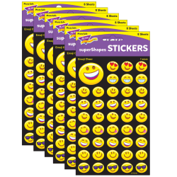 Teacher Created Resources Stickers Valu-Paks, Colorful Paw Print, 260 Stickers Per Pack, Set Of 6 Packs