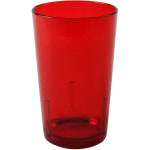 Cambro Del Mar Styrene Tumblers, 12 Oz, Ruby Red, Pack Of 36 Tumblers