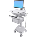 Ergotron StyleView Cart with LCD Arm, LiFe Powered, 2 Tall Drawers - Cart for LCD display / keyboard / mouse / CPU / notebook / barcode scanner (open architecture) - screen size: up to 24in - output: 120 V - 40 Ah - lithium