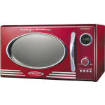 Nostalgia Electrics Retro 0.9 Cu Ft 800-Watt Countertop Microwave, Retro Red