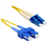 ENET 7M SC/LC Duplex Single-mode 9/125 OS1 or Better Yellow Fiber Patch Cable 7 meter SC-LC Individually Tested - Lifetime Warranty