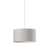 Adesso Harvest Drum Pendant Lamp, 15inW, White