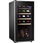 Cuisinart 3 Cu Ft Wine Cellar, Black/Smoke Glass