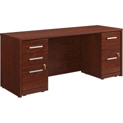 Bush Furniture Salinas 48inW Computer Desk With Hutch, Reclaimed Pine, Standard Delivery