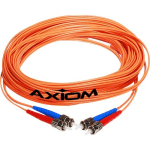 Axiom ST/ST Multimode Duplex OM1 62.5/125 Fiber Optic Cable 3m - Fiber Optic for Network Device - 9.84 ft - 2 x ST Male Network - 2 x ST Male Network