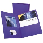 Oxford Twin-Pocket Portfolios, Purple, Pack Of 10