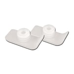 Medline Guardian Walker Ski/Glider Caps, White, Case Of 6 Pairs