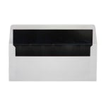 LUX #10 Foil-Lined Square-Flap Envelopes, Peel & Press Closure, White/Black, Pack Of 500