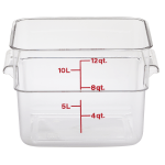 Cambro Camwear 12-Quart CamSquare Storage Containers, Allergen-Free Purple, Set Of 6 Containers