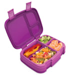 Bentgo Fresh 4-Compartment Bento-Style Lunch Box, 2-7/16inH x 7inW x 9-1/4inD, Purple