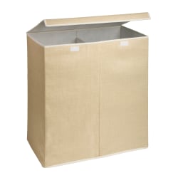 Honey-Can-Do Large Dual Laundry Hamper with Lid, Beige