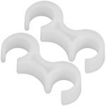 Flash Furniture Plastic Ganging Clips, 1in x 1in, White, Pack Of 2 Clips