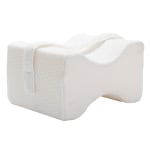 Mind Reader Orthopedic Foam Knee Pillow, 5-3/4inH x 8inW x 10inD, White