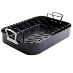 Gibson Home Broxton 2-Piece Turkey Roaster, Black