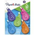 Paper Mate Liquid Paper DryLine Mini Fashion Correction Tape, 1 Line x 196in, Assorted Fashion Colors, Pack Of 5