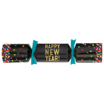 Amscan 3902561 New Years Colorful Confetti Crackers, Black, Set Of 8 Crackers