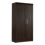 Realspace 36inW 12-Shelf Storage Cabinet, Dakota Oak