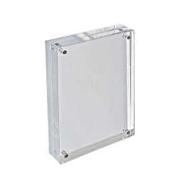 Azar Displays Acrylic Vertical/Horizontal Block Frame, 8 1/2in x 5 1/2in, Clear