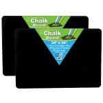 Flipside Products Chalkboards, MDF, 24in x 36in, Black, Pack Of 2 Chalkboards