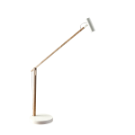 Adesso ADS360 Crane LED Desk Lamp, 32 1/2inH, Silver Shade/White Base