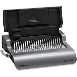 Fellowes E 500 Electric Comb Binding Machine With Starter Kit, Silver/Black