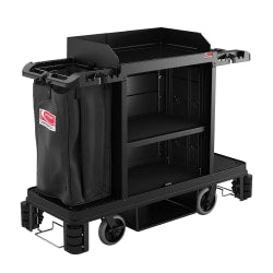 Lorell Storage Bin Utility Cart - 550 lb Capacity - 4 Casters - 5in Caster Size - Structural Foam - x 37.5in Width x 17in Depth x 39in Height - Black - 1 Each