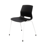 KFI Studios Imme Stack Chair, Black/White