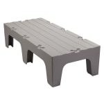 Cambro Solid Dunnage Rack, 12inH x 21inW x 60inD, Speckled Gray