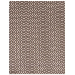 Foss Floors Area Rug, 6ftH x 8ftW, Diamond, Beige/White