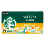 Starbucks Veranda Blend Light Roast K-Cup Pods, Pack Of 72 Pods