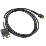 Zebra Serial Data Transfer Cable - 7 ft Serial Data Transfer Cable - First End: 9-pin DB-9 RS-232 Serial - Female