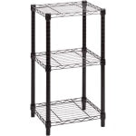 Honey-Can-Do Steel Small Adjustable Shelving Unit, 3-Tier, 30inH x 15inW x 14inD, Black