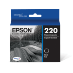 Epson 220 DuraBrite Ultra Black Ink Cartridge, T220120-S