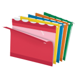 Pendaflex Ready-Tab Reinforced Hanging Folders, Letter Size, Assorted Colors, 5 Tab, Box Of 25