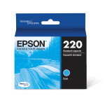 Epson 220 DuraBrite Ultra Cyan Ink Cartridge, T220220-S