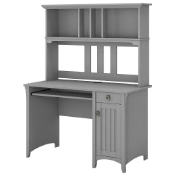 Sauder Portage Park Commercial Computer Hutch For L-Shaped Desks, 36-1/3inH x 64inW x 14-1/2inD, Kiln Acacia