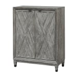 Coast to Coast 2-Door Wine Cabinet, 42inH x 33inW x 16inD, Sterns Gray