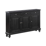 Coast to Coast Vincent Storage Cabinet, 36inH x 56inW x 11inD, Raven Black Rub