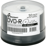 SKILCRAFT Laser Printable DVD-R Recordable Media With Spindle, 4.70 GB, 120 Minutes, Pack Of 50 Pack