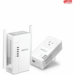 TRENDnet Wi-Fi Everywhere Powerline 1200 AV2 Dual-Band AC1200 Wireless Access Point Kit, Includes 1 x TPL-430AP And 1 x TPL-423E, 3 x Gigabit Ports, Easy Installation, White, TPL-430APK - AC1200 WiFi Everywhere Powerline AP Powerline 1200 Kit