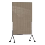 Rosseto Serving Solutions Avant Mobile Partition Standing Divider, 72in x 48in, Semi Transparent -Bronze