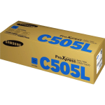 Samsung CLT-C505L (SU037A) High Yield Laser Toner Cartridge - Cyan - 1 Each - 3500 Pages